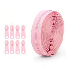 1 Set = 4 Zippers + 8 Plastic Zipper Pulls, 20 Colors Available, Zipper Set With Matching Color Plastic Zipper Pulls, Suitable For Clothing, Bags, Home Textiles And Other Sewing Tools - A - View 22