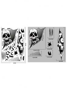 8/4/1 Sheets Halloween Window Decals – Double-Sided, Removable Glass Stickers For Spooky Atmosphere And Indoor Party Decor; Perfect For Halloween Window Decorations - Multicolor - View 7