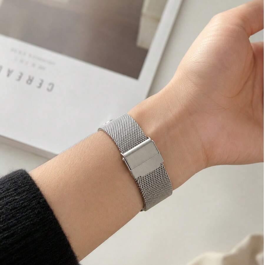 14mm/16mm/18mm/20mm/22mm Universal Quick Release Stainless Steel Metal Chain Watch Band - Multicolor - View 1