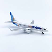 Dubai Airlines Airplane Model, Die-Cast Alloy Model Aircraft, Suitable For Desktop Decoration, Collection And Aviation Model Enthusiasts - White - View 3