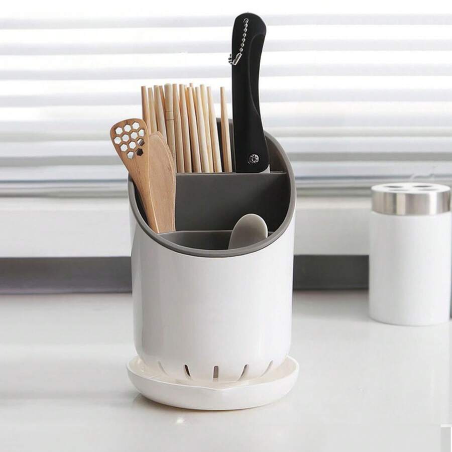 Kitchen Chopstick Holder Draining Utensil Storage Box Spoon Fork Rack Plastic Chopstick Basket Creative Chopstick Rest Chopstick Cage - View 1