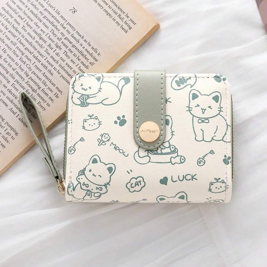 Women Wallet & Check Holder - Green - View 1