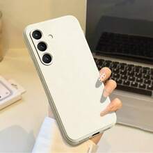 适用于 Galaxy S20、S21、S22 Plus、S23、S24、S25、S26 Plus、S26 Ultra、6、7、8、X、XS Max、11、12、13、14、15、16、17 Pro、17 Pro Max、Pixel 6、7、8、9、10A、10 Pro、10 Pro XL、A13、A23、A33、A53、A73、07、17、37、57、14、24、34、54 的手机保护壳，带绒面内衬 - 白色 - 查看 1