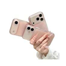 Phone Case - Large Window Lens, Compatible With Apple 17 Pro 17 Pro Max, Matte Transparent Phone Case, Compatible With Apple 17 16 15 14 13 12 11 PRO PROMAX PLUS AIR, Back To School, Suitable For All Seasons, Gift For Friends, Relatives, Colleagues, Subordinates - Pink - View 5