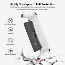 Clear Soft TPU Case For PlayStation Portal Remote Player, Built-In Kickstand, Ergonomic Anti-Slip Grip, Slim Shock-Absorbing Protective Cover, Transparent - View 6