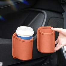 2件裝汽車車門杯架 人造皮革車用飲料杯架 後座杯架 內飾收納盒 用於保持車內整潔有序 - 彩色 - 查看 11