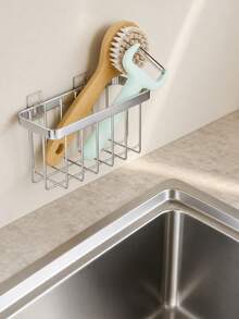 Sink Storage Rack, Sink Drain Basket, Suitable For Sponge, Dish Soap, Dishcloth, Brush, Dishcloth, Kitchen Countertop Storage, Kitchen Accessories, Household Drain Basket, Sink Storage Rack, Soap Sponge Holder, Home Kitchen Supplies - Multicolor - View 7