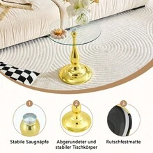 Tables - Gold + Glass+Metal - View 6