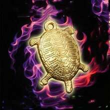1pc Cross-Border Pure Brass Longevity Turtle Desktop Ornament, Auspicious Turtle Copper Carving Craft, Cultural Collectible Tea Pet Decor - Gold - View 10