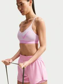 Nike 女款 AS W NK INDY 長袖 LOGO 運動內衣 BRA-LIM9923-583 - 淺粉色 - 查看 5