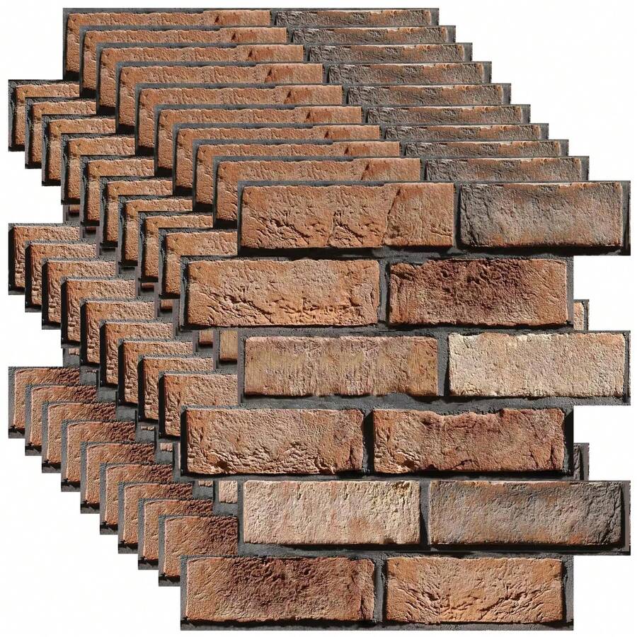 Brick Pattern Creative 3D Wall Sticker, Self-Adhesive Wallpaper, Easy To Peel And Apply, Trimmable, Wall Art Mural, Suitable For DIY Kitchen, Bathroom, Office, Living Room, Home Wall Decor
