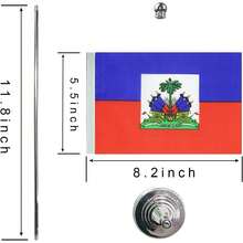 Office Table Flag - Haiti - View 2