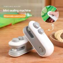 SOKANY Portable Mini Sealing Machine, Snack Bag Sealing Clip, Dual Functions Of Sealing And Opening, Built-In Cutter, Type-C Convenient Charging (200mAh), Long Standby Time, Can Absorb Refrigerators, Suitable For All Kinds Of Snack Bags, Food Bags. - White - View 12