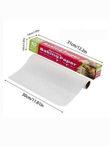 1 Roll Baking Parchment Paper, Rectangular Parchment Paper Baking Sheet, Suitable For Baking, BBQ Party, Air Fryer Kitchen, Air Fryer Liner, Air Fryer Paper, Pastry Shop Cake Mat, Cooked Food Non-Stick Oil Paper, Cake Mold, Baking Paper, Kitchen Essential, Wedding, Birthday, Kitchen, Party Supplies - Random Outer Packaging (30cm Wide, 1 Roll 10m Long) - Multicolor - View 7