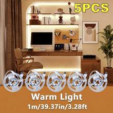 5pcs/3pcs/1pc, LED Light Strip With Switch, USB Powered Flexible Ceiling Light Strip With Button Switch, Warm White/White Light, Drill-Free Linear Light Strip Suitable For TV Backlight And Home Decor, Perfect For Weddings, Halloween, Christmas, Parties And More - White - View 37
