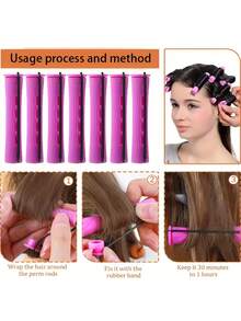 20/30/40/50pcs Curling Iron Set For Normal Hair - Professional-Grade Cold Perm Curling Iron Set For Creating Voluminous Curls - DIY Salon-Quality Styling Tools For Home Use - Multicolor - View 9