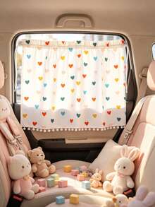 Retractable Car Side Window Sunshade, All-Season Universal Cartoon Anti-UV Heat Insulating Car Window Curtain - Multicolor - View 1