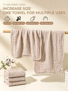 CN. 24 Pcs/12Pcs Muslin Burp Cloths For Baby - Ultra-Soft 100% Cotton Baby Washcloths - Large 20'' By 10'' Super Absorbent Milk Spit Up Rags - Multicolor - View 5