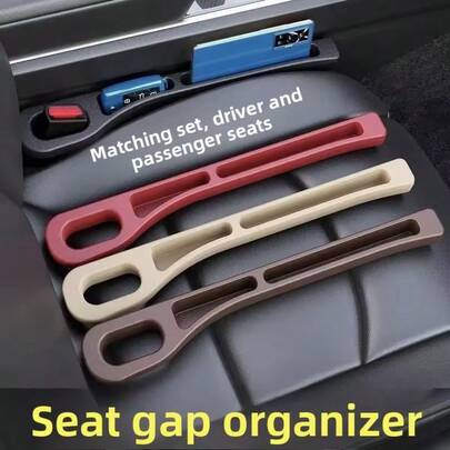 2 Buah Kit Pengisi Celah Jok Mobil Silikon, Strip Penyimpanan Celah Interior Mobil Anti-Jatuh, Strip Penyimpanan Kedap Bocor, Tersedia Berbagai Warna, Cocok Untuk Jok Pengemudi Dan Penumpang, Penyimpanan Sehari-hari, Menjaga Kerapian Interior Mobil Dan Menyimpan Barang-Barang yang Berantakan