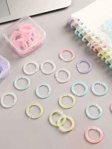 40/42 Buah Cincin Pengikat Kertas Lepas, Estetika Tinggi, Plastik Dapat Dilepas, Aneka Warna, Cocok Untuk Mengikat Buku Catatan Lepas, Buku Tulis, Album Foto, Pengorganisasian File, Perlengkapan Kantor, Meja, Sekolah, Kantor, Hadiah untuk Siswa, Hadiah Harian - beraneka warna - View 6