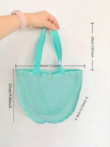 YIYIQCSJ 1 X Cut-Out Polyester Mesh Beach Bag-Can Be Used As A Travel Laundry Bag, Swim Gear Organizer, Or Toiletry Bag. - Multicolor - View 6
