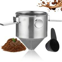 Pour Over Coffee Filter With Coffee Scoop, Portable Stainless Steel Reusable Coffee Filter, Mini Foldable Paperless Single Cup 1-2 Cups Coffee Filter, Easy To Clean, Suitable For Travel, Camping, Office - Multicolor - View 8
