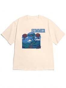 Women T-Shirts - 杏色 - 查看 1