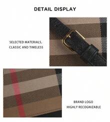 Burberry Madison Series Checkered Women's Crossbody Bag 80840261 - 黑色拼色80840261 - 查看 9