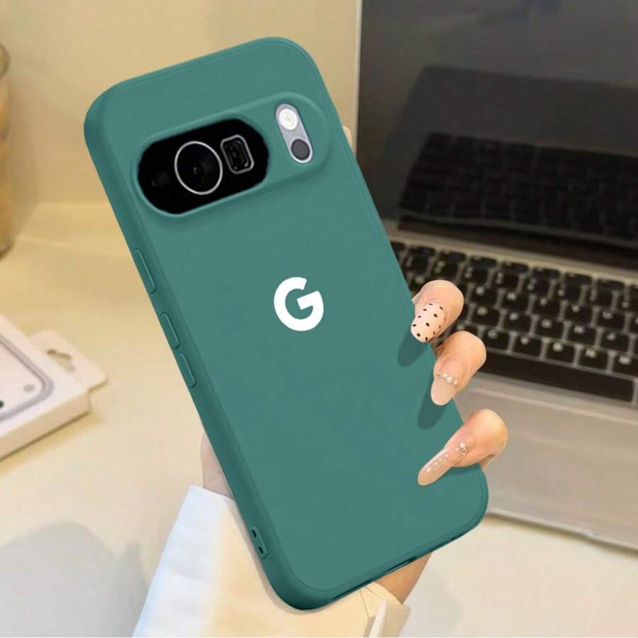 親膚液態矽膠手機殼,適用於 Pixel 6 6A 7 7pro 8 8pro 9 9pro 9pro XL 10 10A 10pro XL - 深綠色 - 查看 1