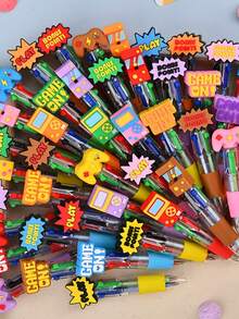 12/18 PCS Pulpen Berbentuk Konsol Game, Pulpen Acak dengan Gagang Kartun Lucu dan Berbagai Warna untuk Siswa, Hadiah Kelas, Kado Ulang Tahun, dan Perlengkapan Sekolah. - MultiWarna - View 6