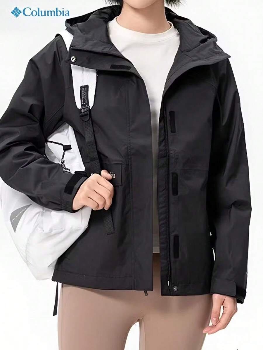 Columbia New Waterproof Outdoor Women's Sports Jacket Hooded Casual Coat - Black - View 1
