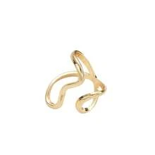 Cincin Terbuka Gelombang Geometris untuk Wanita, Cincin Jari Paduan Asimetris Desain Unik, Cincin Jari Telunjuk yang Dapat Disesuaikan dan Dipersonalisasi - cincin - View 4
