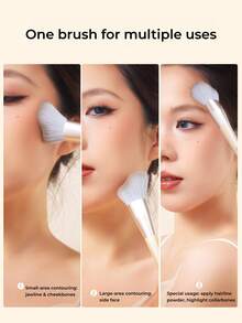 GUOXIAONIU Contour Makeup Brush, Dense Soft Fluffy Bristles, Multi-Purpose Daily Contouring Brush For Cheekbones Jawline Hairline Collarbone - Champagne Gold - View 6