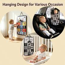 Children's Cloth Book Educational Toy Black White Red Double-Sided Folding Mirror Cloth Book Infant Toddler Toy - Multicolor - View 4