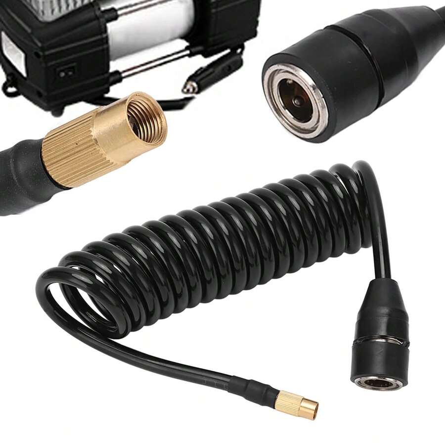 Car Air Pump Hose 9.84ft PS20 Female Plug Inflator Extension Tube For American Tire Nozzle Car Motorcycle Air Compressor Hose - A - View 1