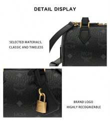 Mcm Ella Visetos Series Vintage Lady's Shoulder Crossbody Handbag MWBESEA01BK001 - 黑色MWBESEA01BK001 - 查看 9