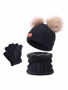 1 Set Knitted Wool Hat Set - Multicolor - View 13