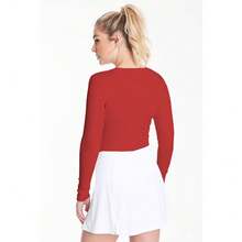 Rhino Womens / Ladies Sports Baselayer Long Sleeve Top - Red - View 3
