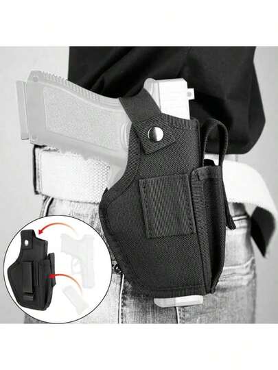 1/2 PCS Universal Holster, Suitable For Left And Right Hand Pull Holsters, Suitable For Men/Women, Suitable For Sub Compact And Compact,  Durable And Easy To Use, Belt Connection System, Suitable For Daily Carrying