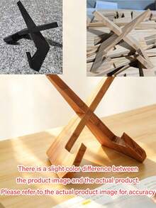 1pc Minimalist X-Shaped Wooden Desktop Stand, Sturdy Cross Display Rack, Multi-Functional Support Stand, Suitable For Phone, Tablet, Cookbook, Decorative Items, Ideal Desktop Accessory For Living Room, Kitchen And Home Daily Use - Multiple Styles - View 11