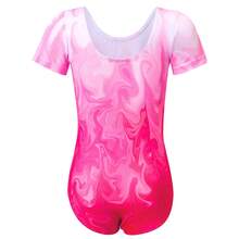 Baju Senam Ketat untuk Latihan Tari Anak Perempuan, Set Balet Anak Perempuan 2 Potong - Hot Pink - View 5
