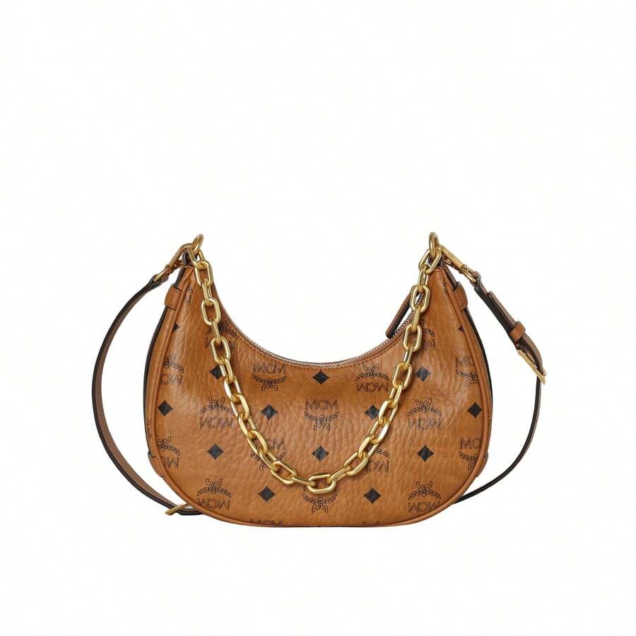 Mcm Aren Logo Women's Shoulder Bag MWHFATA02CO001 - 干邑色MWHFATA02CO001 - 查看 1