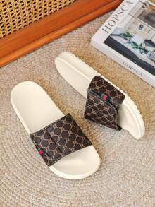 Summer Men's Casual Sandals - Thick Sole Fashion Bedroom Home Flip Flops, Sports Plus Size Beach Sandals Size 39-47 - White - View 3