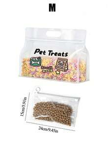Bolsa de almacenamiento de comida para mascotas, bolsa sellada con estampado lindo de perro, bolsa de almacenamiento transparente y esmerilada para comida de perro y arena para gatos con asa, bolsa de almacenamiento de comida para perro, bolsa de almacenamiento de comida reutilizable, bolsa para porcionar comida, bolsa a prueba de humedad, bolsa de mano autosellante, mantiene la comida seca fresca, almacena comida y golosinas para gatos y perros, fácil de transportar, adecuada para camping, alojamiento, viajes de fin de semana, viajes y uso diario, esencial para dueños de mascotas, regalo de cumpleaños único, regalo de fiesta - Multicolor - Ver 15