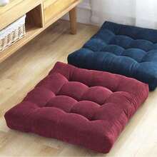 1pc 40cm Square Large Floor Cushion Pillow - Luxury Meditation Mat For Adults, Perfect For Yoga, Reading And Home Decor - Multicolor - View 2