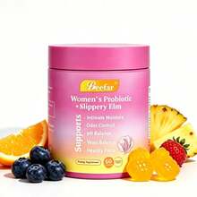 Women's Probiotic Gummies Tropical Pineapple Flavor Slippery Elm 60 Count For PH Balance Digestive Immune Health - 1pc - View 2
