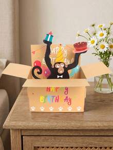 1/3 buah Kartu Ulang Tahun Pop-Up 3D Lucu, Kartu Ulang Tahun Monyet Lucu dengan Desain Pop-Up 3D, Bagian Belakang Kosong untuk Menulis, Termasuk Amplop/Pegangan, Juga Cocok Sebagai Dekorasi Pesta Ulang Tahun atau Kartu Natal (Perlu Dirakit, Termasuk Video Instruksional) - Beraneka warna - View 5