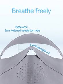Beneunder Lightweight Seamless Neck-Covering Sun-Protective Mask AL207 - Grey - View 7