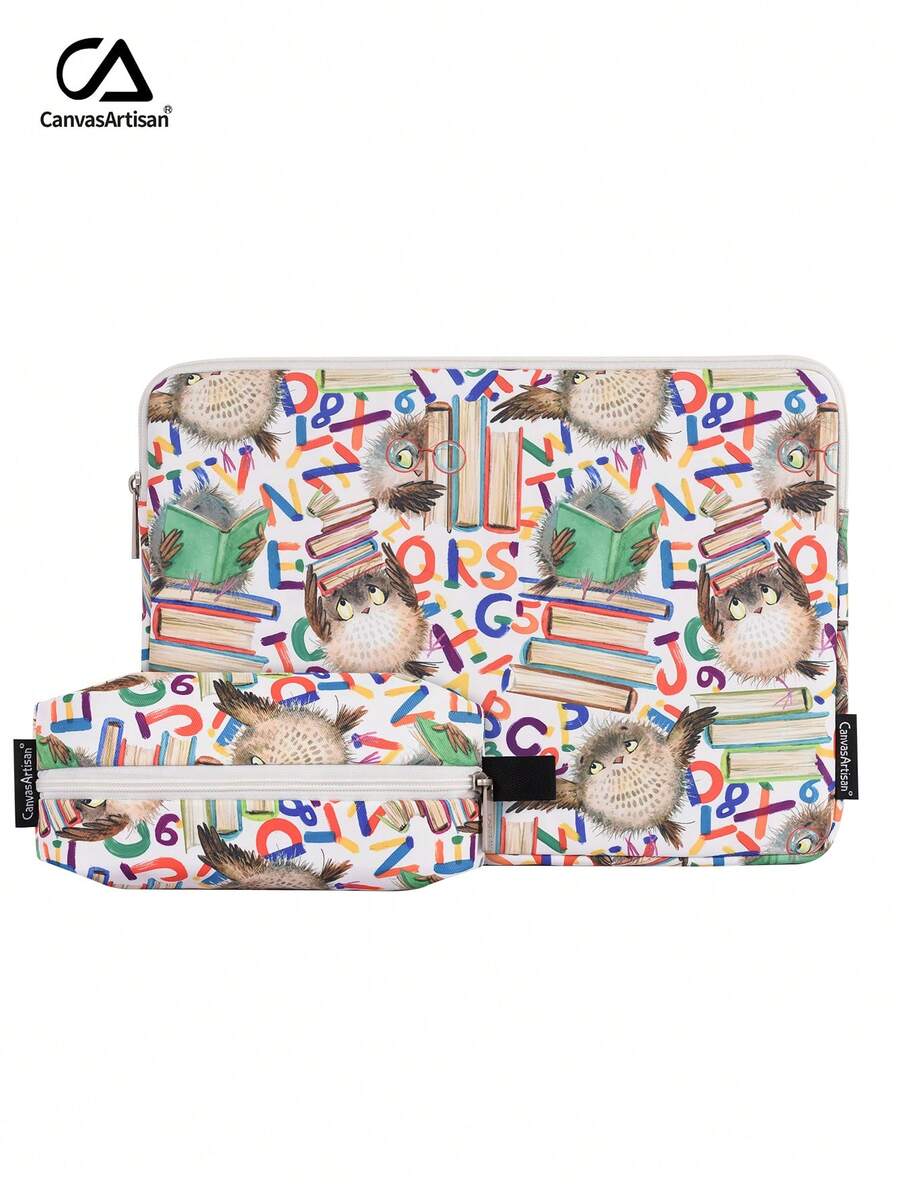 canvas artisan Universal Polyester Laptop Bag Printing Laptop Sleeve Shockproof Notebook Bag Compatible With Matebook HP
