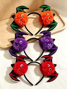 Halloween Plush Bat Headband - Multicolor - View 6
